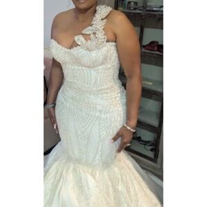 Custom-made wedding dress